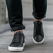 Black White Men's Casual Shoes Style 020 - 6