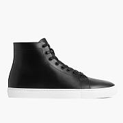 Black White Men's Shoes High Top 102 - 5