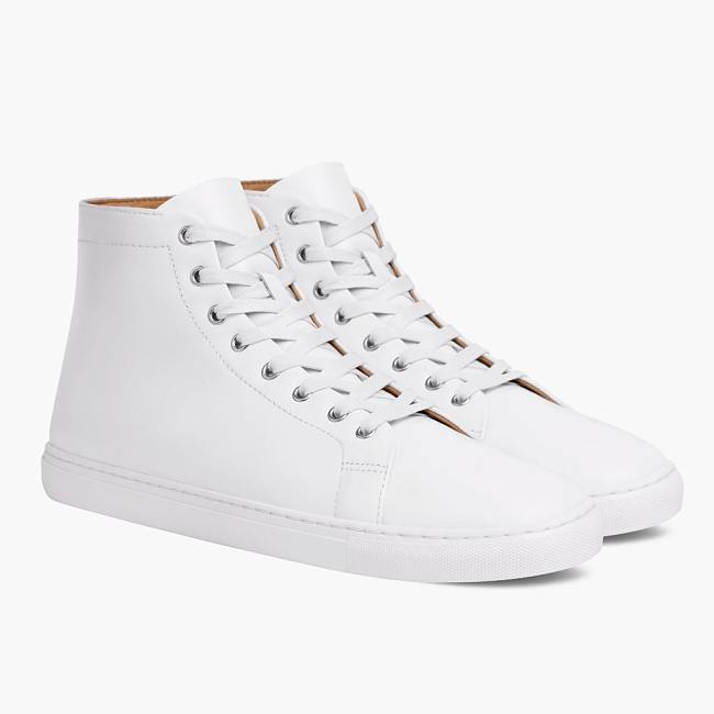 White Men's Shoes High Top 102 - 1