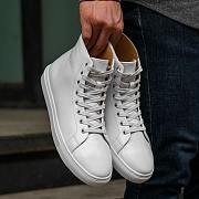 White Men's Shoes High Top 102 - 3