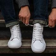 White Men's Shoes High Top 102 - 2