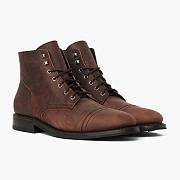 Deep Brown Men's Shoes High Top 108 - 1