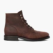 Deep Brown Men's Shoes High Top 108 - 5