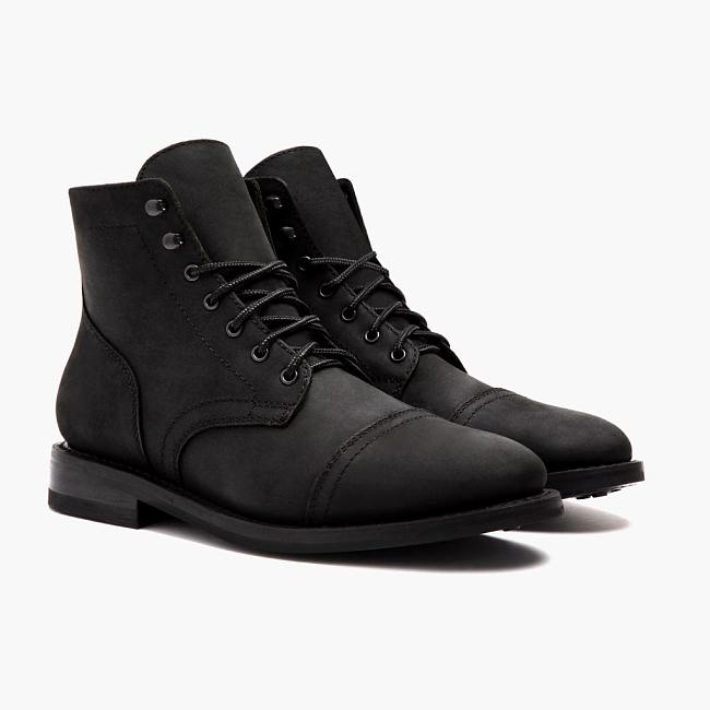 Deep Black Men's Shoes High Top 108 - 1