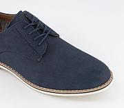 Cheadle 2 White Sole Embossed Back Derby Shoes Navy - 2