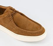 Cooper Suede Apron Stitch Derby Shoes Tan Suede - 2