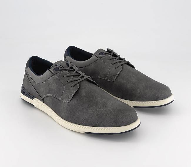 Caleb 4 Eye Heelclip Trainers Grey - 1