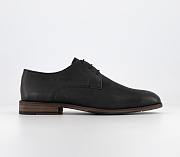 Leather Derby Shoes Black Leathe - 2