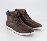 Calverton Mid Top Sneaker Boots Brown - 1