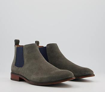 Barkley 2 Chelsea Boots Grey Navy Suede